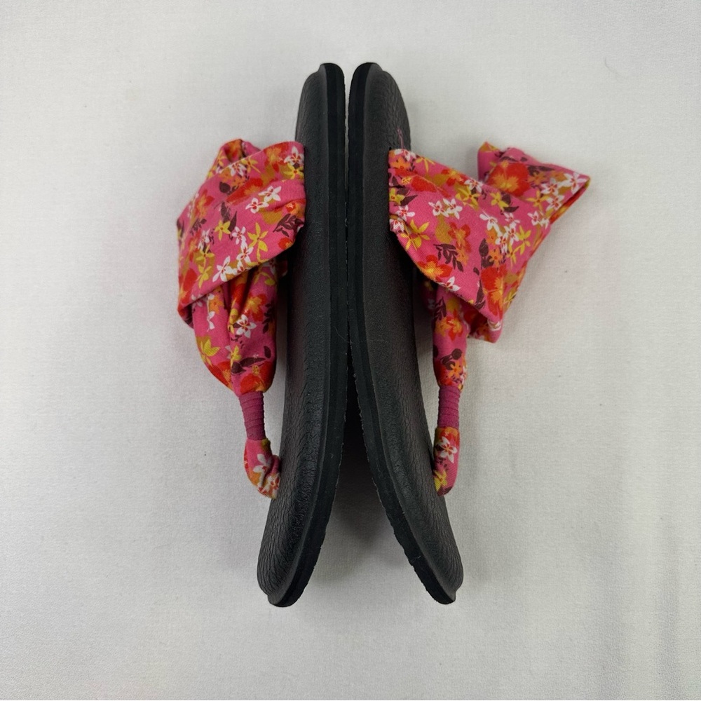 Sanuk Pink Floral Women's Yoga Sling Sandals 7 - Picture 9 of 12